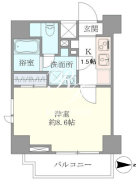 マインズ・コム白金 602 間取り図