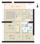 ガーデニエール砧ウエスト 725 間取り図