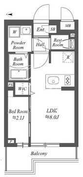 ブランシエスタ用賀 202 間取り図
