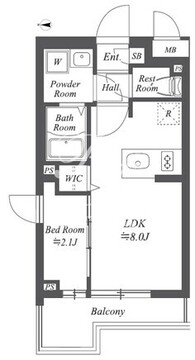 ブランシエスタ用賀 401 間取り図