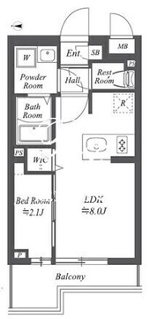 ブランシエスタ用賀 403 間取り図