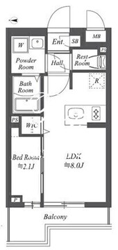ブランシエスタ用賀 405 間取り図