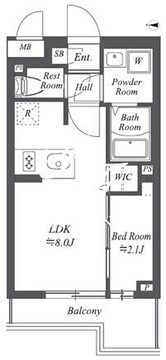 ブランシエスタ用賀 402 間取り図