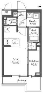 ブランシエスタ用賀 103 間取り図