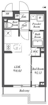 ブランシエスタ用賀 209 間取り図