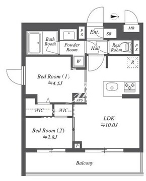 ブランシエスタ用賀 211 間取り図
