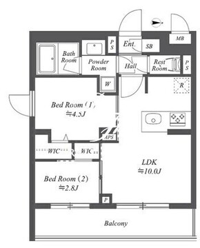 ブランシエスタ用賀 410 間取り図
