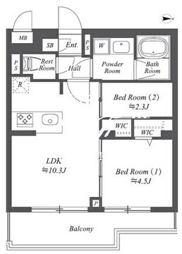 ブランシエスタ用賀 314 間取り図