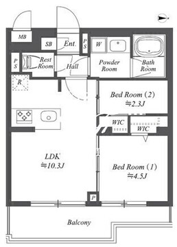 ブランシエスタ用賀 413 間取り図