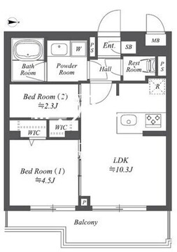 ブランシエスタ用賀 313 間取り図