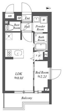 ブランシエスタ用賀 415 間取り図