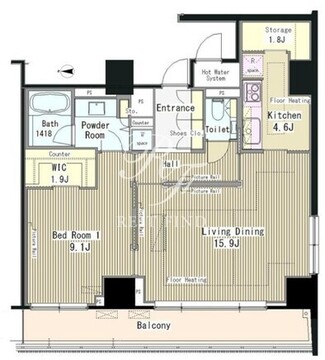 グランドゥール代々木大山 1003 間取り図