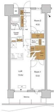 ＲＪＲプレシア東十条ガーデン 1004 間取り図