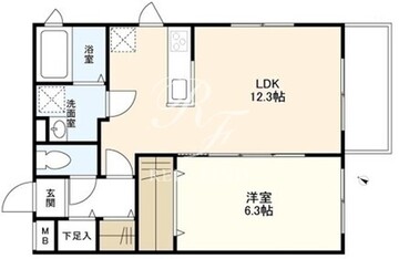ウェルスクエアイズム初台 408 間取り図