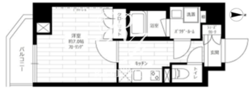 グランドコンシェルジュ菊川 401 間取り図
