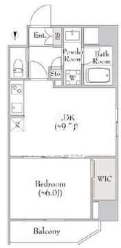 ルミークアン北上野 603 間取り図
