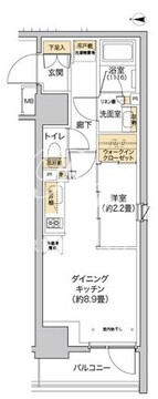 リビオメゾン西麻布 201 間取り図