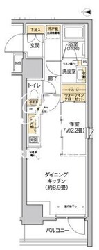 リビオメゾン西麻布 801 間取り図