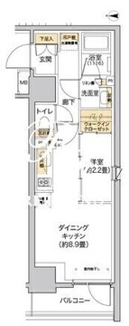 リビオメゾン西麻布 1101 間取り図