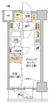 リビオメゾン西麻布 204 間取り図