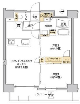 リビオメゾン西麻布 1103 間取り図