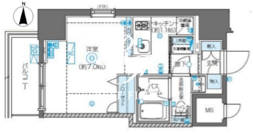 ズーム東新宿 1304 間取り図