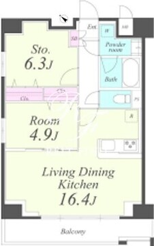 クレシェンテ月島 601 間取り図