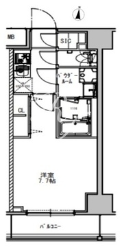 エスレジデンス押上サウス 202 間取り図