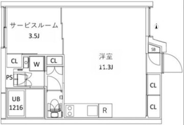 シティウォーク新江古田デュー 101 間取り図