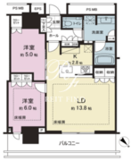 ザ・タワー十条 2814 間取り図