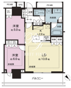 ザ・タワー十条 2814 間取り図