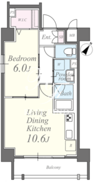 エリタージュ根岸 701 間取り図