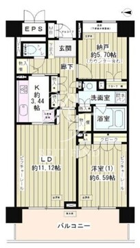 マーシュフィールド四番町 505 間取り図