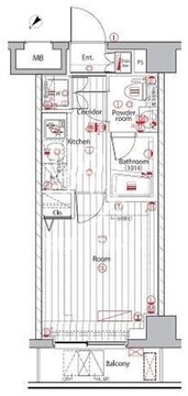 プレミアムキューブ広尾 603 間取り図