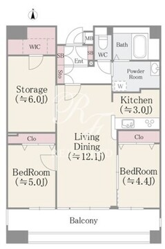 クレアールフレスカ 1405 間取り図