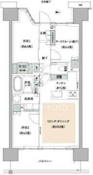 ザ・パークハウス亀戸九丁目 204 間取り図