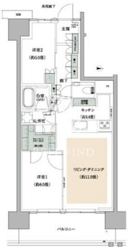 ザ・パークハウス亀戸九丁目 305 間取り図