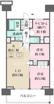 ザ・パークハウス亀戸九丁目 502 間取り図