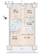 エスティメゾン豊洲レジデンス A-1415 間取り図