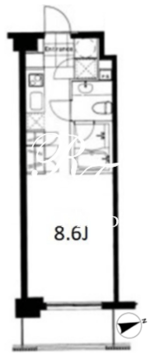 フレンシア麻布十番ノース 405 間取り図