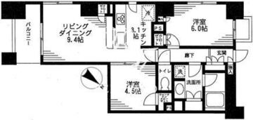 レジディア日本橋馬喰町 401 間取り図