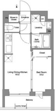 コンフォリア戸越公園 204 間取り図