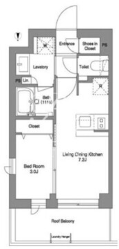 コンフォリア戸越公園 407 間取り図