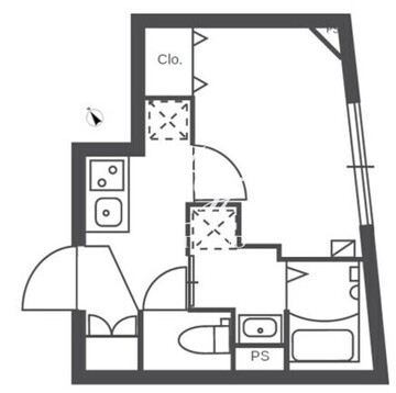 ルネサンスコート不動前 203 間取り図