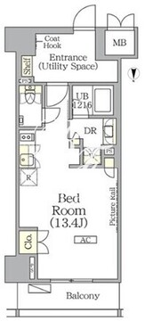 ザ・パークハビオ神楽坂レジデンスサウス 417 間取り図