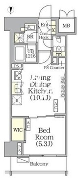 ザ・パークハビオ神楽坂レジデンスサウス 421 間取り図