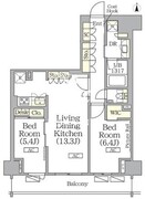 ザ・パークハビオ神楽坂レジデンスサウス 1004 間取り図