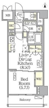 ザ・パークハビオ神楽坂レジデンスサウス 1008 間取り図