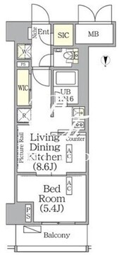 ザ・パークハビオ神楽坂レジデンスサウス 1019 間取り図