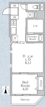 ラヴィエール錦糸公園 401 間取り図